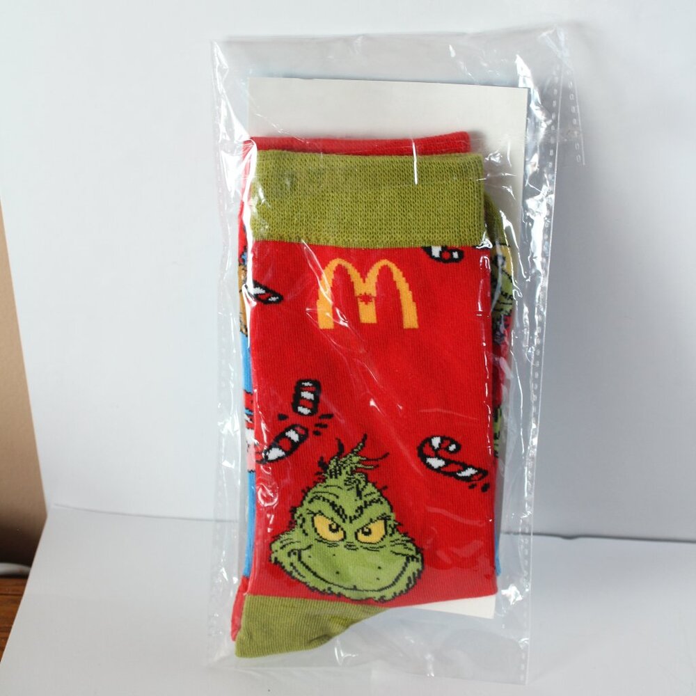 McDonald's The Grinch  Socks 2024 Dr Suess